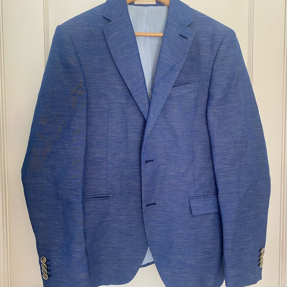 Zara Linen blend Sport Coat Modern Fit